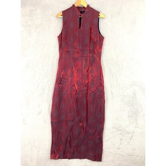 Harlow Nites Dresses & Skirts - Vintage Harlow Nites Asian Brocade Maxi Dress Size 12 Sleeveless Evening Long